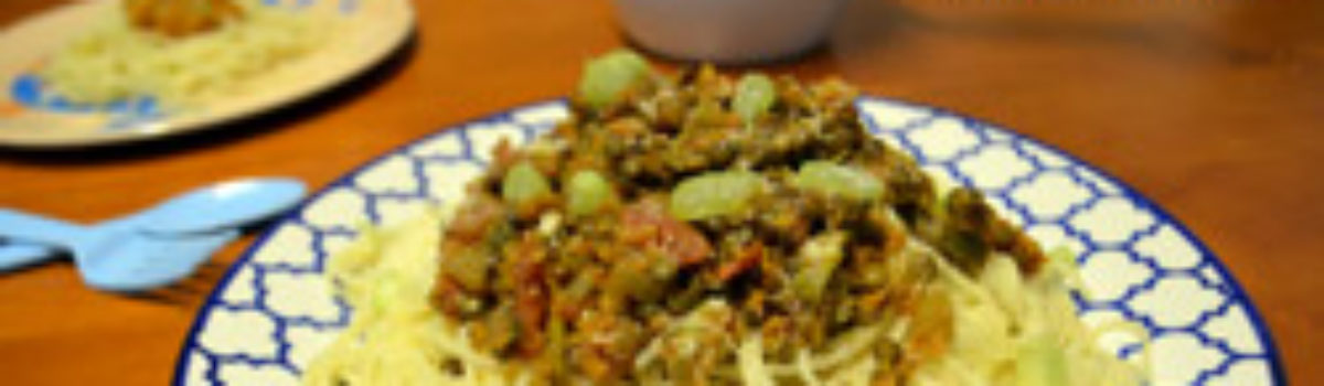 Spaghetti mit Laise-Bolognese